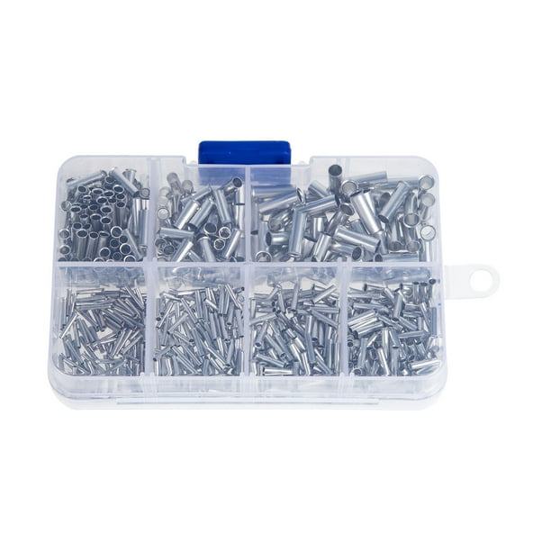FELTECHELECTR Kit de 600 casquillos para cables eléctricos, conectores de terminales de cobre plateado.