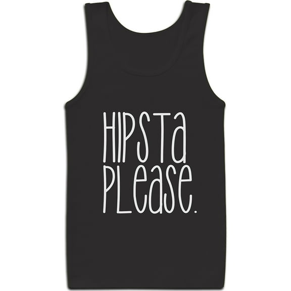 Hipsta Please Tank Top in Black