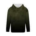 thumbnail image 4 of ZCFZJW Ombre Hoodie Tops for Men Trendy Fall Winter Long Sleeve Casual Drawstring Hooded Outwear Coat Trendy Plush Thick Warm Pullover Sweatshirts with Pocket Army Green XXL, 4 of 4