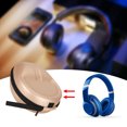 thumbnail image 4 of Caja de transporte a prueba de golpes para auriculares portátiles, estuche impermeable para almacenamiento de auriculares, EVA, oro rosa, 4 of 8