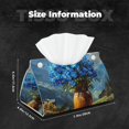 thumbnail image 4 of Kdxio Mountain Blue Flowers Vase Print Tissue Box Cover,Modern PU Leather Rectangular Tissue Box Holder for Bathroom Living Room Bedroom Office Desk Car Home, 4 of 6