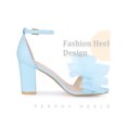 thumbnail image 3 of BLISSFUL STEP Mother's Day Women's Strappy Bow Tie Block High Ankle Heel Sandals Sky Blue 7, 3 of 6