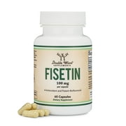 Fisetin Supplement - 100mg  of Bioactive Flavnonols, 60  Count (Natural Bioflavonoid Polyphenols  Supplement Similar to Apigenin,  Luteolin, and Quercetin) Aging  Support Senolytic by Double  Wood