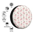 thumbnail image 4 of Salouo Floral Strawberr Print Spare Tire Cover 14-17 inch Spare Tire Protector Universal Tough Tire Wheel Cover for Trailer SUV and Truck-16 inch, 4 of 6