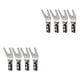 thumbnail image 2 of Bewildely 4X Clip de Cable conector de Cable conexión de enchufe de plátano plata cobre tamaño compacto transmisión altavoz suministros plata Plata 2Conjunto, 2 of 6