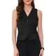 thumbnail image 1 of INSPIRAR CHIC Vestido de Oficina para Mujeres con Cuello en V, Botones, Sin Mangas, Corto, Color Negro, 1 of 6