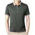 thumbnail image 2 of Golf Shirts for Men Cotton Blend Short Sleeve Button Collared T-Shirts Mens Casual Color-Block Pullover Slim-Fit Athletic Workout Tees Tops, 2 of 3