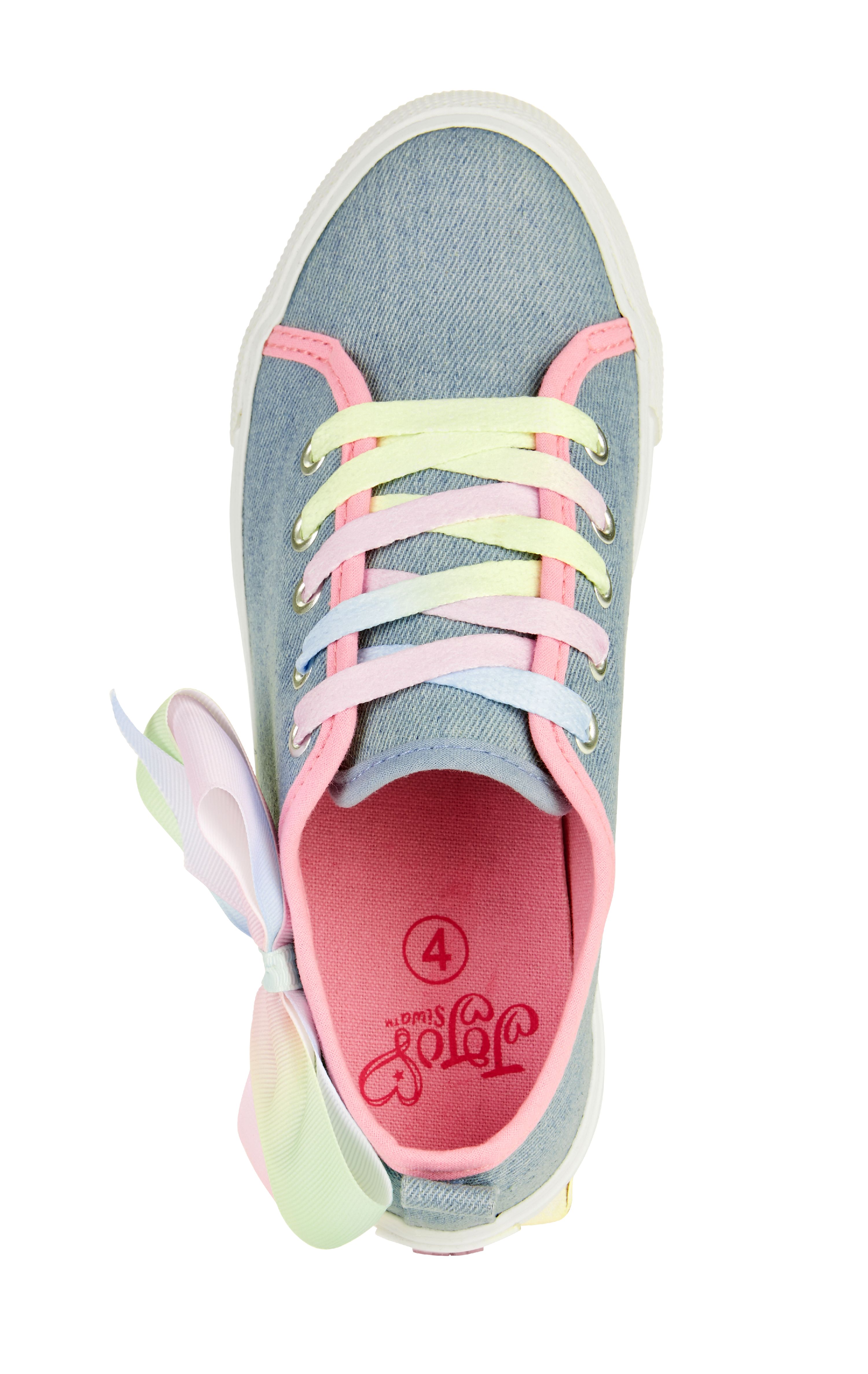 Jojo Siwa Girl's Denim Lace Up Sneakers With Bow - image 5 of 7