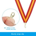 thumbnail image 4 of Uxcell Award Neck Ribbons with Snap Clips, Polyester Striped Medal Lanyards Ribbon, Red Yellow 20Pcs, 4 of 6
