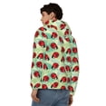 thumbnail image 4 of Uemuo Red Ladybugs And Leaf for Men's Fashion Full-zip Hoodies & Sweatshirts with Kangaroo Pocket, Zip-up Hooded Sweatshirt, Moisture Wicking & Breathable-X-Large, 4 of 5