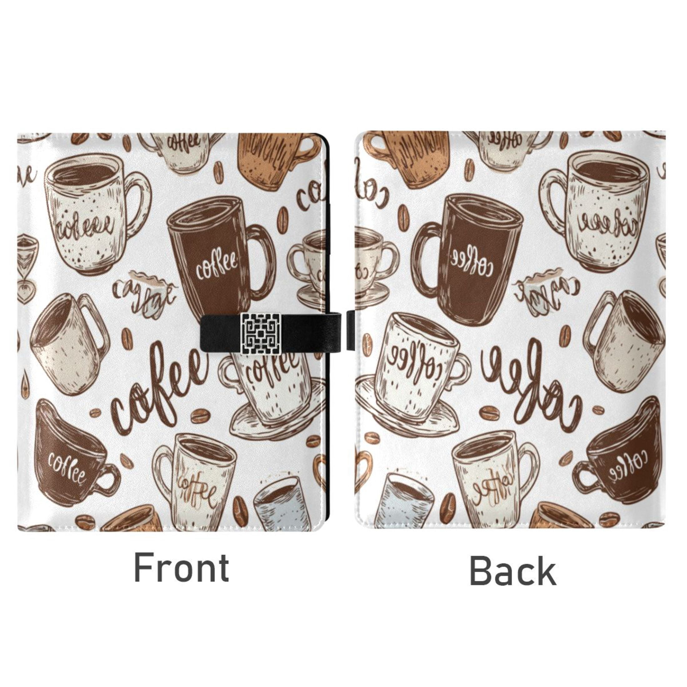Leather Planner Leather Notebook Notebook Journal Binder Design Pen Pocket Design Convenient for Storage Coffee Cup Seamless