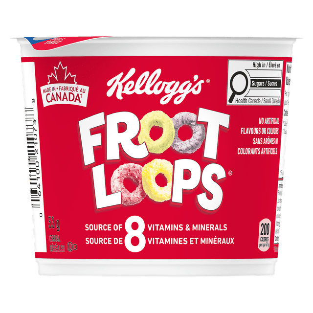 Froot Loops Cereal in a Cup