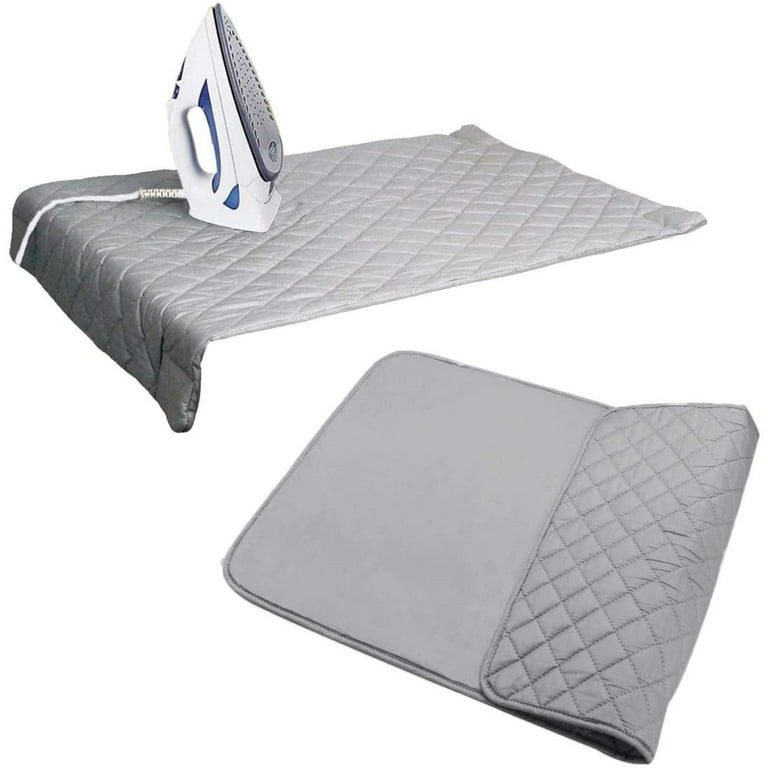 HOMZ Cotton Ironing Mat, Portable, Gray, 19 x 28 x 19