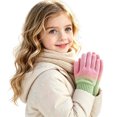 thumbnail image 5 of TKKCS Kids Gradient Knit Gloves Soft Stretchy Full Fingers Warm Elastic Ribbed Cuff Winter Gloves for Boys Girls Multicolor 3-8Years, 5 of 7
