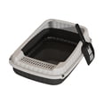 thumbnail image 2 of Caja de arena de gato de gato abierta para el baño para animales pequeños gatos pequeños medianos grandes negro, 2 of 8