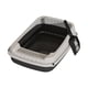 thumbnail image 2 of Bandeja de arena para mascotas abiertas de caja de arena de gato, con pala de arena para gatos, baño para ir al baño de gato gato para gatos pequeños negro, 2 of 8
