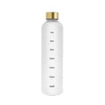 thumbnail image 1 of 1l Water Bottle With Time Marker 32 Oz Motivational Reusable Fitness Sports Outdoors Travel Leakproof Bpa Free Frosted Plastic, 1 of 4