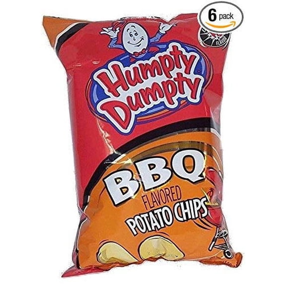 Humpty Dumpty BBQ Potato Chips, 6 Ounce, 6 Count