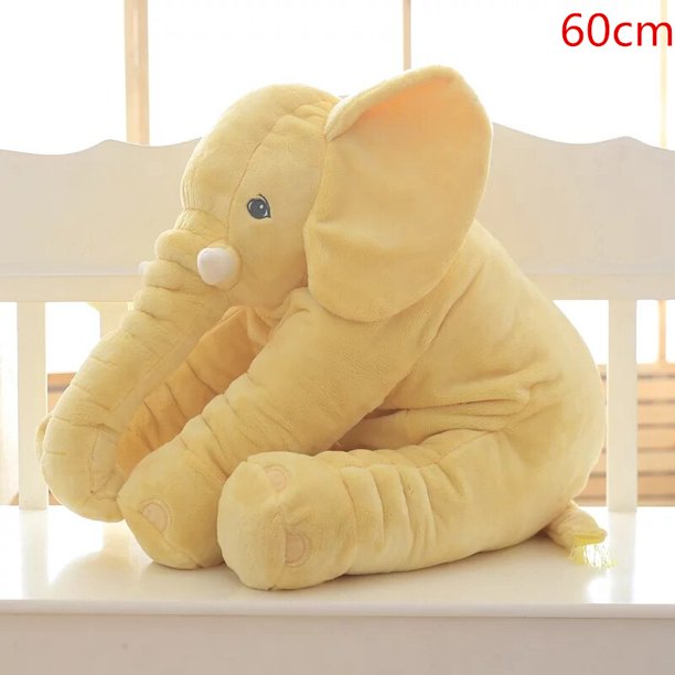 Babiqu 1PC 40/60cm Infant Soft Appease Elephant Playmate Calm Doll Baby Appease Toys Elephant Pillow Plush Toys Stuffed Dollyellow60cm Deng Xun unisex