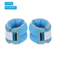 thumbnail image 3 of Uxcell Ankle Weights Leg Weight Straps Adjustable 8lbs Ankle Weight Sets Blue, 3 of 7