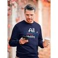 thumbnail image 2 of All American Hubby Sweatshirt Men -Image by Shutterstock, Male 5X-Large, 2 of 4