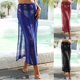 thumbnail image 5 of Gibobby faldas largas de mujer elegantes Summer Seaside Resort Style Beach Falda Mujeres Sexy Hollow Woven Split Falda(Rojo, S), 5 of 5
