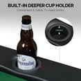 thumbnail image 3 of PEXMOR Foldable 8-Player Game & Card Table with Stainless Steel Cup Holders, Padded Rails, Green, 3 of 8