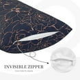 thumbnail image 5 of Fotbe Copper-Gold Gloss Outline Flower Pillow Cases - Envelope Closure - Luxury, Extra Soft, Cooling Pillow Covers - Wrinkle, Fade, Stain Resistant-20"x30", 5 of 8