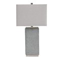 thumbnail image 2 of Benjara BM227558 Lampe de Table en Résine avec Finition en Faux Béton et Abat-Jour Rigide, Gris - Ensemble de 2, 2 of 5