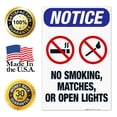 thumbnail image 7 of No Smoking, Matches, Or Open Lights Sign, OSHA Notice Sign, 24x36 Corrugated Plastic, 7 of 7