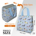 thumbnail image 3 of Colorful Funny Dachshund Insulated Lunch Bag for Women & Adults,Large Portable Soft Cooler Lunch Bag,Thermal Food Storage Tote with Pearl Cotton,8.66L,8.75x5.75x9.5 Inch, 3 of 6