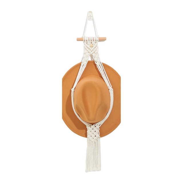 LCXmlly Easy To Hats Hat Hanger Easy Installation Elegant Bohemian Style Handwoven Rope Hat Hanging Rack for Home Room