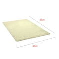 thumbnail image 5 of Living room Bedroom Rug Antiskid Soft Carpet Long Hair Yoga Floor Mat Bedside Cartpet Water Washable White 40*60cm, 5 of 9