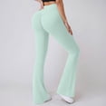 thumbnail image 2 of Stretch Pants for Women High Waisted Workout Yoga Pants Casual Bootcut Yoga Pants Leggings Women for Workout Running Athletic Activewear, 2 of 7