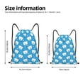thumbnail image 2 of Xecao Cute Polar Bear Pattern Sports Drawstring Backpack - String Swim Gym Bag with Wet Proof Pocket for Women&Men-Small, 2 of 6
