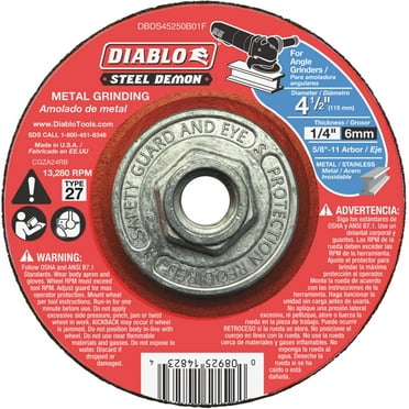 Diablo Genuine Steel Demon 4-1/2 in. Type 27 HUB Metal Grinding Disc DBDS45250B01F