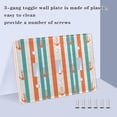 thumbnail image 3 of Yayeee Toggle Light Switch Wall Plate 3-Gang 6.37"x4.48" Decorative Outlet Cover, Simple Nautical Pattern, 3 of 7