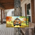 thumbnail image 4 of Hello Fall Autumn Wreath Saint Bernard Pumpkins Pickup Truck Landscape Wood Sign St Dog Lover Hanging Wall Home Decor - 13011, 4 of 5
