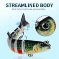 thumbnail image 3 of Multi articulado 12,5 cm 21,5 g señuelos Wobbler artificial pesca cebo duro (D) Tmvgtek Para estrenar, 3 of 9