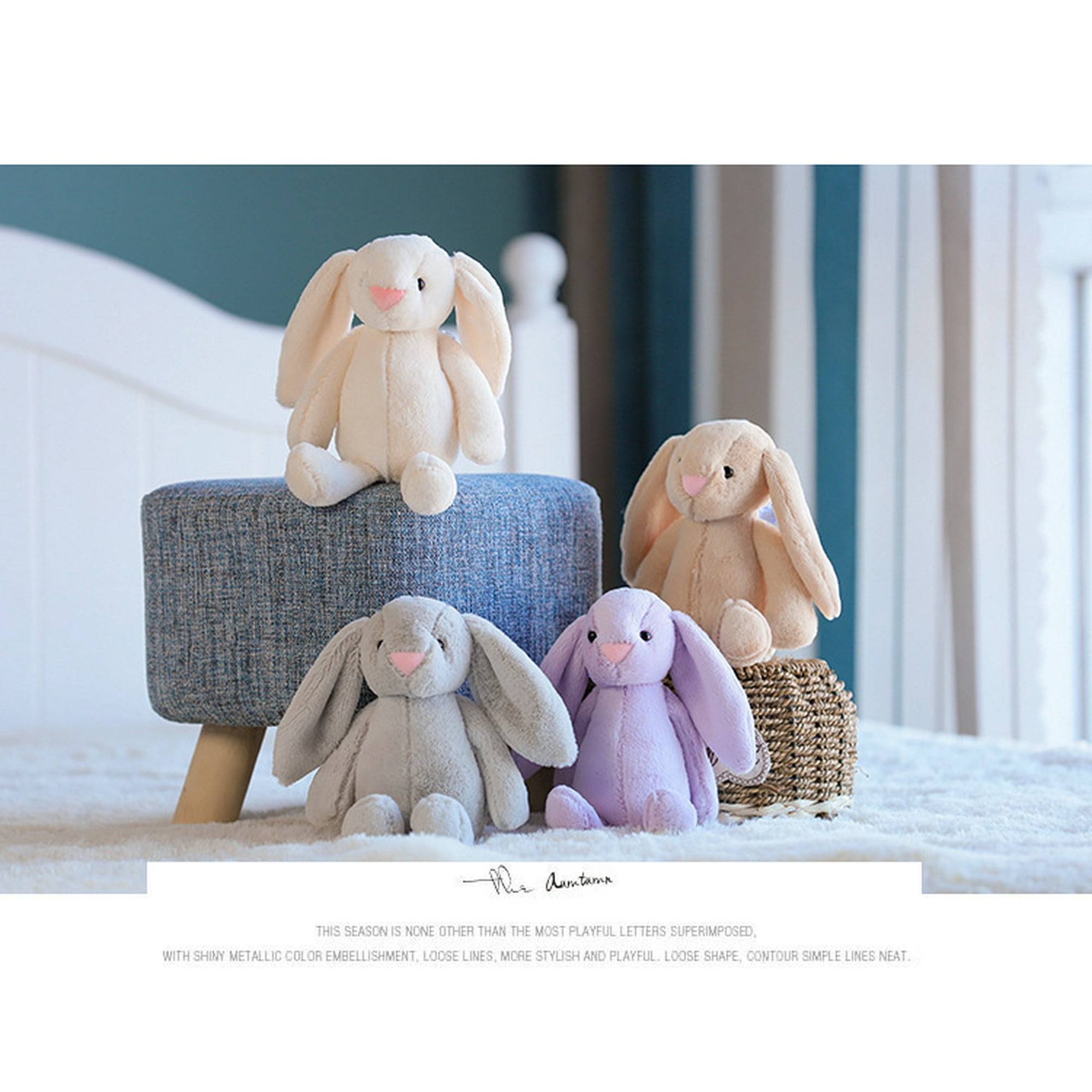 Zecatl Bunny Rabbit Stuffed Animal Plush Toy Best Gifts 15 Inch 40cm Purple Purple 15in
