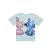 Lilo & Stitch Angel Love Girls Short Sleeve Graphic T-Shirt, Sizes 4-16