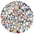 thumbnail image 1 of Paquete de pegatinas divertidas de vinilo con dibujos animados de pingüinos, 50 unidades, 1 of 2