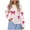 Pink, variant on Bixock Women Fall and Winter Top,Women Sweater,Women's Casual Round Neck Long Sleeved Bow Print Loose Comfortable Pullover Sweater