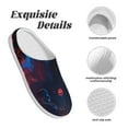 thumbnail image 5 of Kdxio Spooky Halloween Night Scene Women's Men's Slippers Plush Slip-On House Slipper for Winter Indoor Soft Cushion Non-slip Fluffy Slides Slippers-46/47, 5 of 7