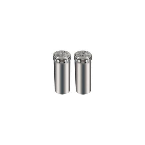 Alohha Stainless Steel Dredge Salt Sugar Spice Pepper Shaker Seasoning Cans with Rotating Cover by Alohha 