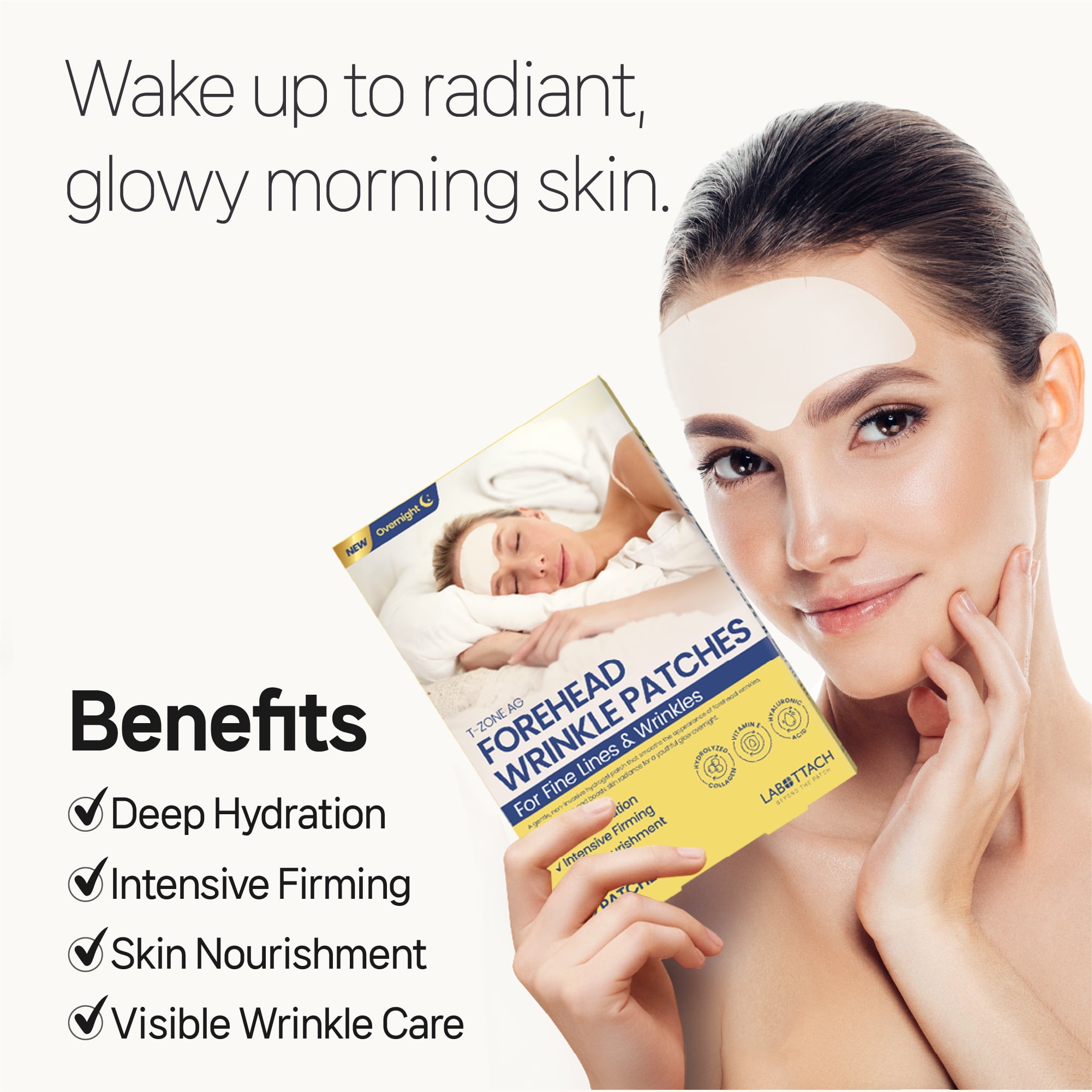 Labottach Forehead Wrinkle Patches, 12 Count