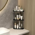thumbnail image 2 of 3 Tier Bathroom Counter Organizer, Vanity Organizer Corner Shelf, Skincare, Makeup Countertop Organizers, Kitchen, Bathroom Counter Storage, Black, 2 of 6