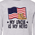 thumbnail image 4 of Inktastic My Uncle is my Hero Military Nephew Long Sleeve Youth T-Shirt, 4 of 5