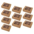thumbnail image 4 of 10 Uds. Cajas para cupcakes, cajas para galletas con ventana, cajas para dulces, porta cupcakes para pasteles pequeños, galletas, vacaciones, bodas papel kraft, 4 of 9