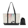 thumbnail image 7 of FORMRS Canvas Laptop Tote Bag for Women with 15.6" Computer Compartments Shoulder Handbag, Black Astronaut, 7 of 7
